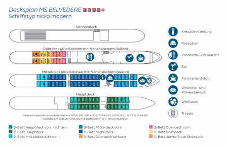 MS Belvedere: Deckplan