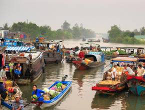Floating Market auf dem Mekong