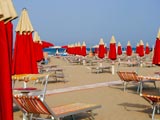 am Strand von Rimini