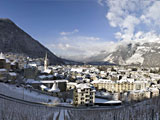Panorama-Blick über Chur im Winter