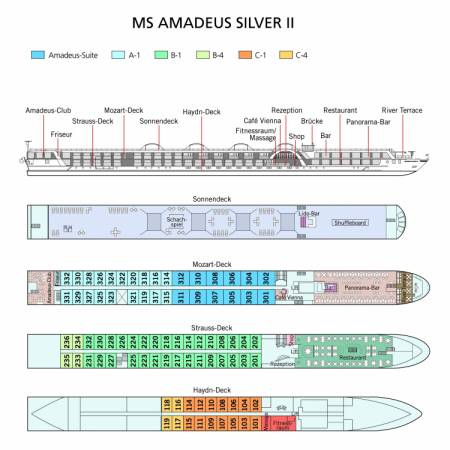 MS Amadeus Silver II: Deckplan