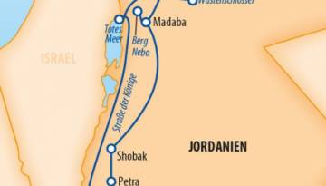Route: Jordaniens Höhepunkte