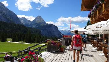 Zugspitze: Hüttenblick