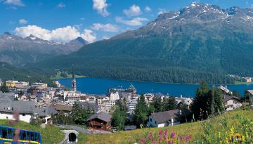 Blick auf St. Moritz