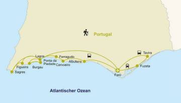 Wanderreise:  Wandern an der Algarve