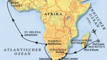 MS Amadea: Von Mauritius bis Gambia