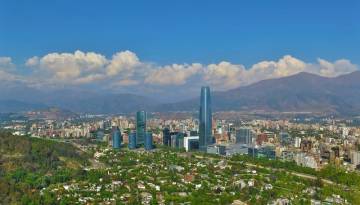 Blick auf Santiago de Chile