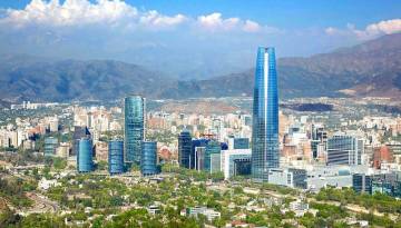 Blick auf Santiago de Chile