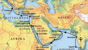 MS Amadea: Von Indien bis ins Mittelmeer