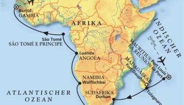 MS Amera: Von Mauritius nach Gambia