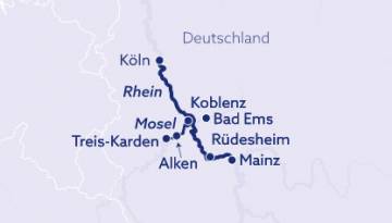 MS Rhein Melodie: Erkundungen auf dem Rhein