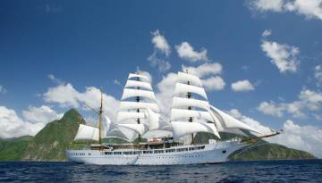 mit Sea Cloud II in der Karibik