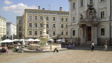 Residenzplatz in der Altstadt von Passau