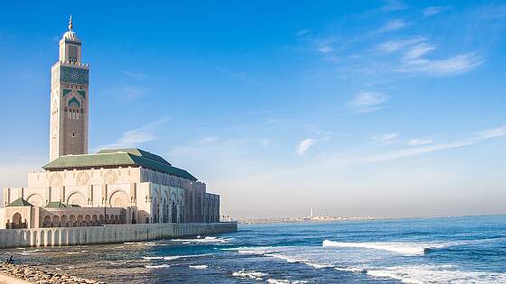 Casablanca: La Corniche und Hassan II Moschee