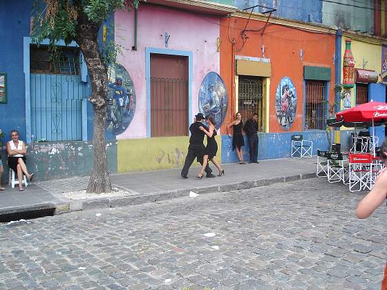 Tango im Viertel La Boca in Buenos Aires