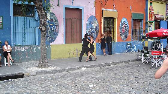 Tango im Viertel La Boca in Buenos Aires