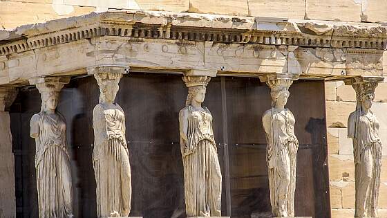 Griechenland: Korenhalle des Erechtheion in der Akropolis in Athen