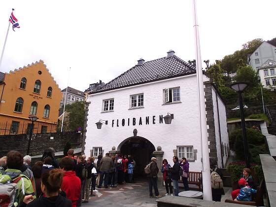 Bahnstation Floibanen in Bergen