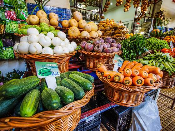 Madeira: Blumen-, Obst und Gemüsemarkt Funchal