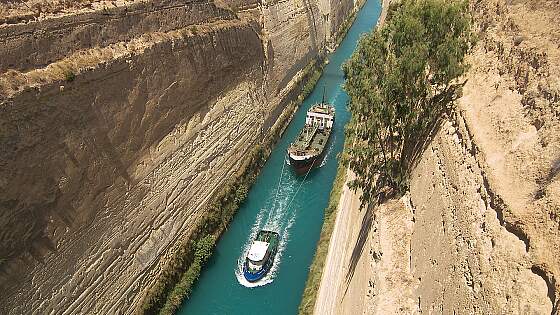 Peloponnes, Griechenland: Kanal von Korinth
