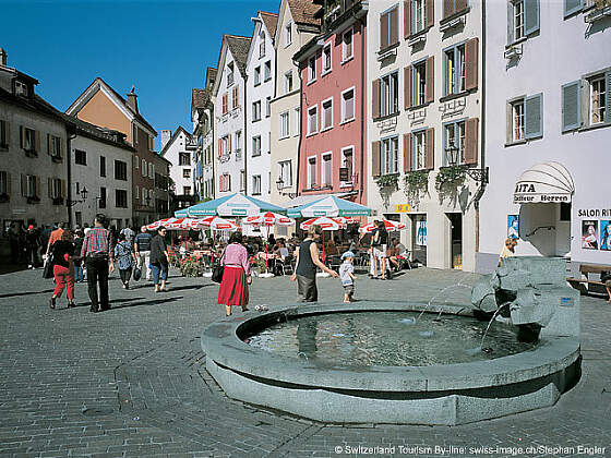 Schweiz: Arcasplatz in Chur