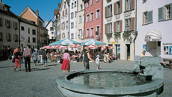 Schweiz: Arcasplatz in Chur