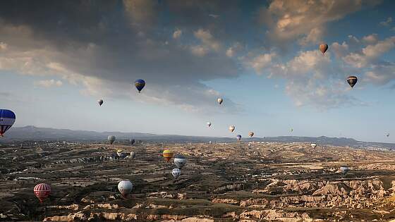 Türkei: per Heißluftballon über Kappadokien