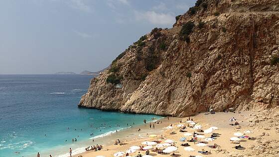 Türkei, Lykien: Strand von Kalkan