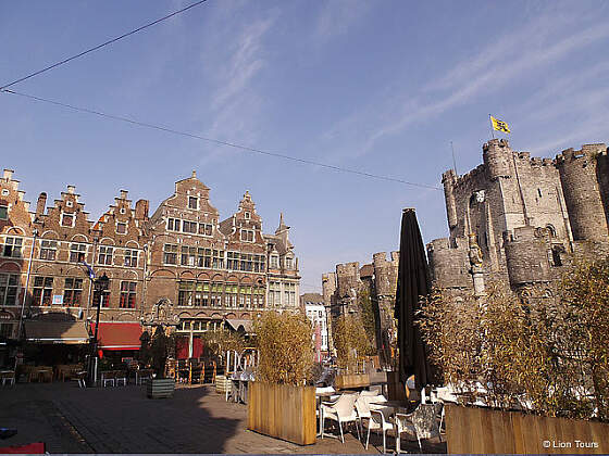 Gent: Blick auf die Burg Gravensteen