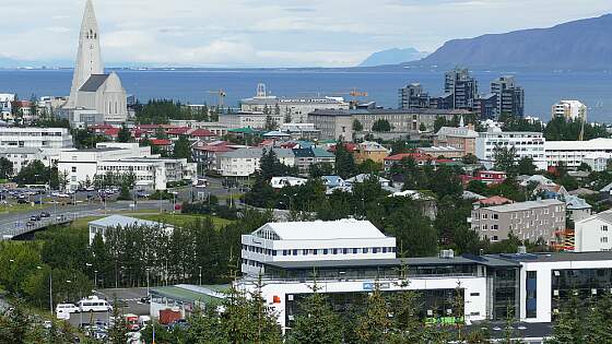 Perlan: Ausblick auf Reykjavik