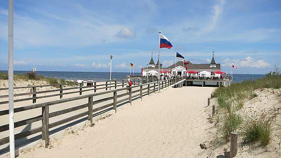 Insel Usedom: 3 Kaiserbäder - Seebad Ahlbeck, Seebrücke