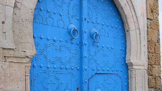 Tür in Sidi Bou Said, Tunesien