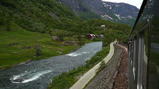 Norwegen, Flam: Flamsbahn