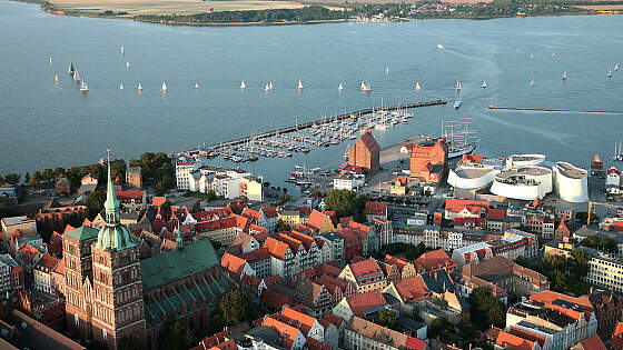 Blick auf die Altstadt von Stralsund