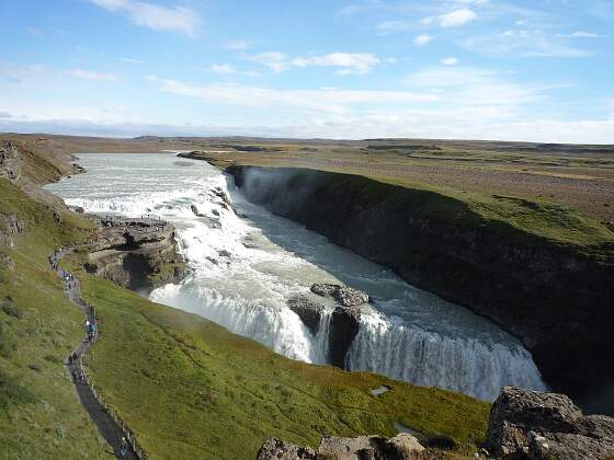 Island: Gullfoss Wasserfall