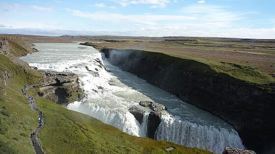 Island: Gullfoss Wasserfall