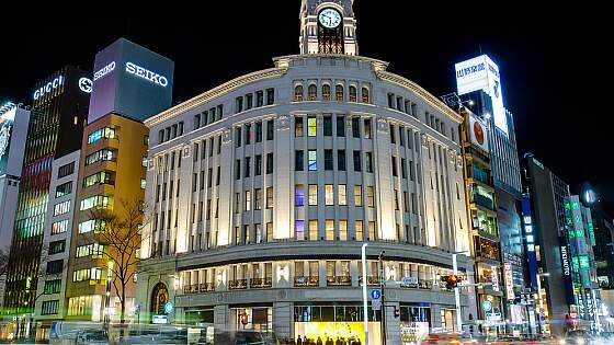 Tokio: Ginza bei Nacht