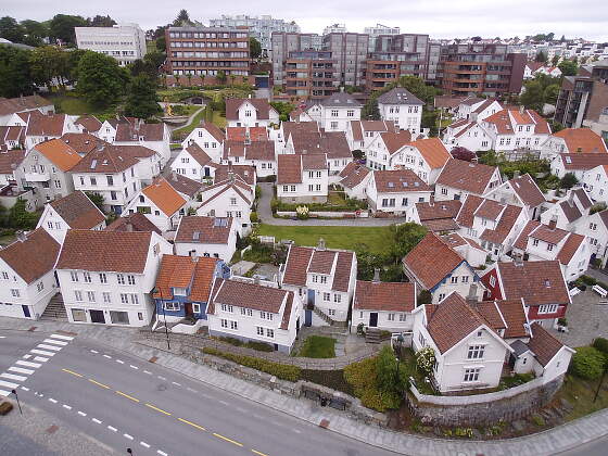 Blick auf die Altstadt von Stavanger, Norwegen