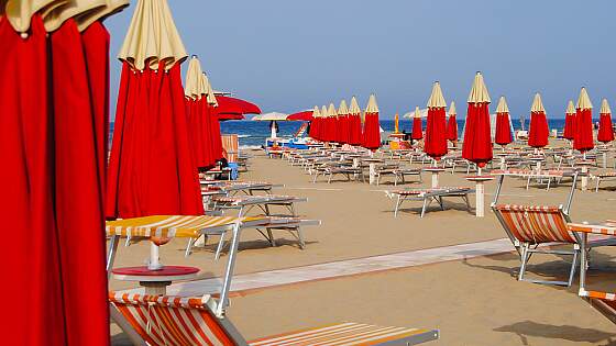 Emilia Romagna: am Strand von Rimini