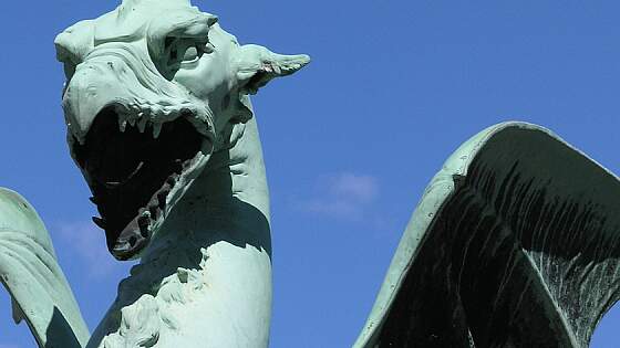 Ljubljana, Slowenien: Drachenbrücke