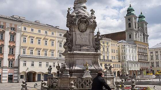 Dreifaltigkeitssäule auf dem Linzer Hauptplatz