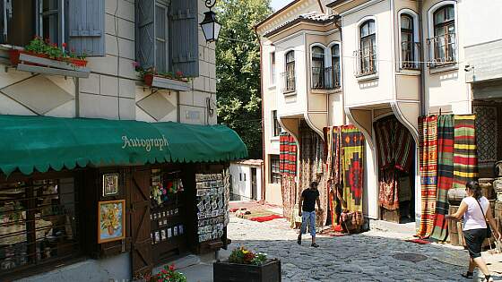 Altstadt von Plovdiv - Teppichverkauf