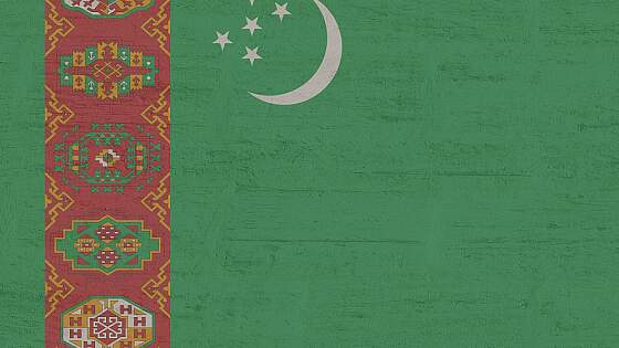 Flagge Turkmenistan