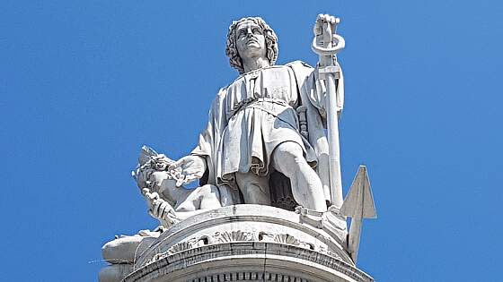 Italien, Genua: Christoph Kolumbus Statue