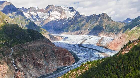 Schweiz, Wallis: Aletsch Gletscher
