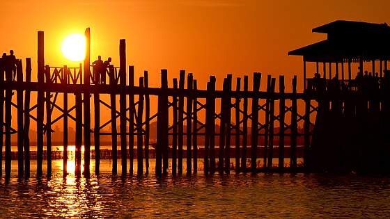 Amarapura, Mandalay: U Bein Brücke