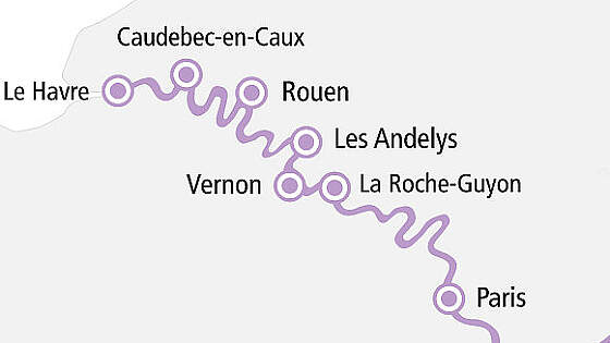 Routenkarte A-ROSA Viva: Seine Panorama