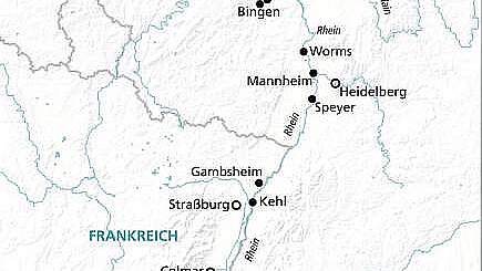 Routenkarte MS Annika: Rhein vom Feinsten