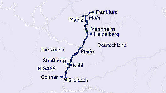 Routenkarte MS nickoSPIRIRT: Adventszeit Rhein & Main