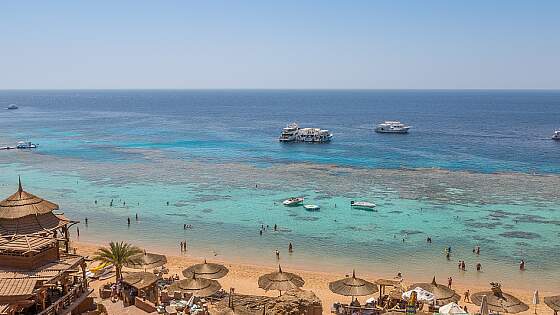 Strandleben in Sharm-el-Sheikh, Ägypten